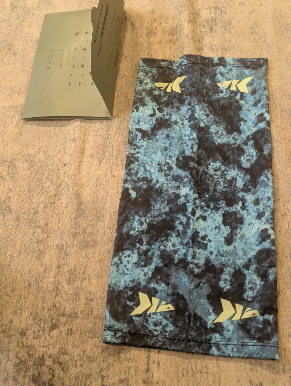 Blue Camo Neck Gaiter with Neon Logo - Picture 7 of 7
